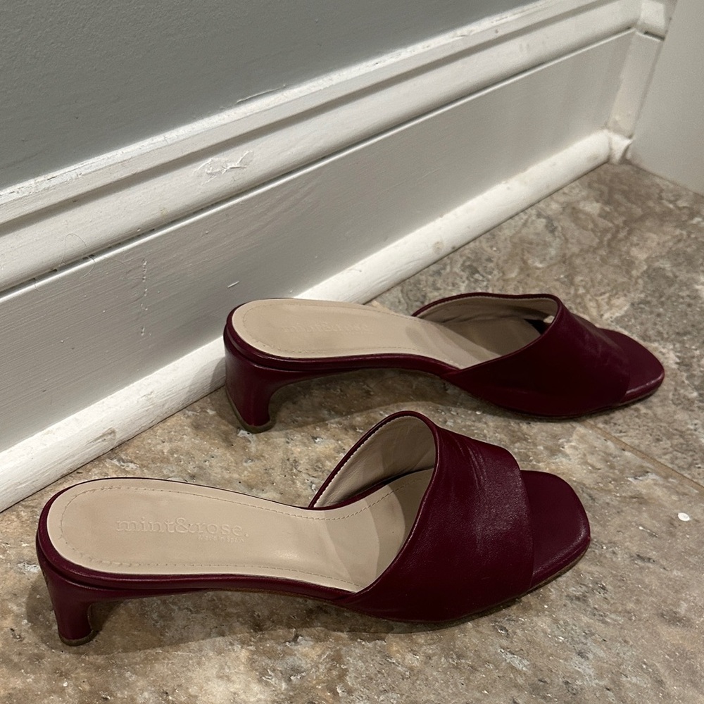 Chic Burgundy Mules by Mint&Rose